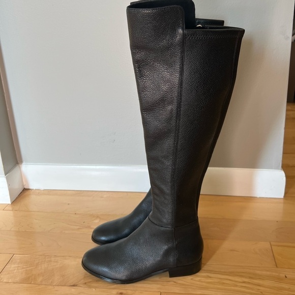 Michael Michael Kors black pebbled leather over the knee knee high boots 5.5 - Picture 3 of 16